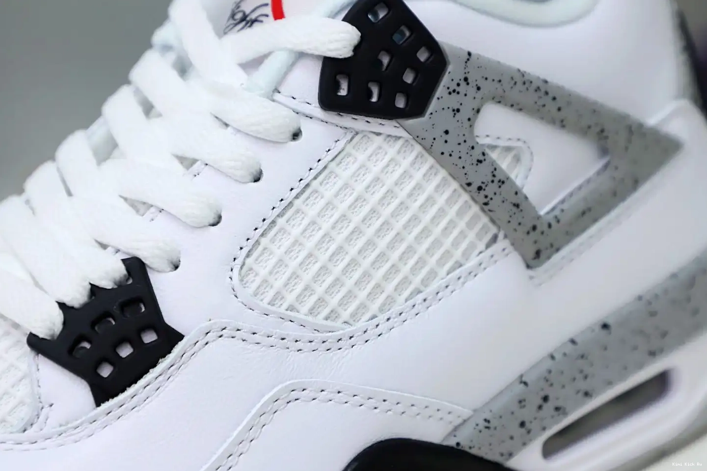 White Jordan 4 Kimikick Retro Air Cement 0328